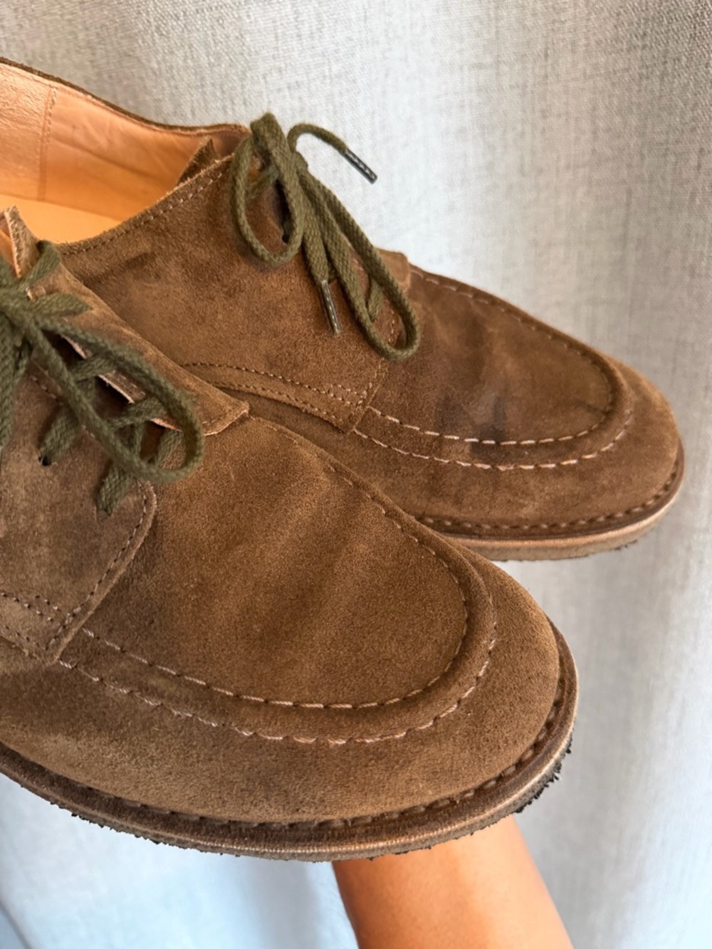 Men’s ASTORFLEX Suede Lace-Up moc-toe derby shoes / size 12 - Picture 5 of 6